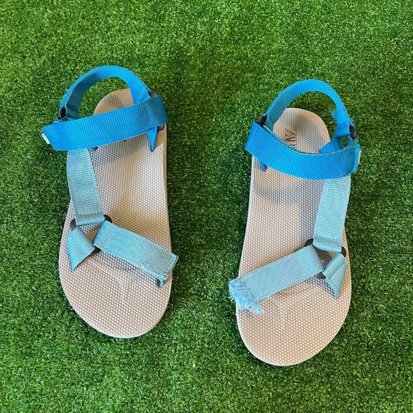 Zara Kids' Hook & Loop Straps Summer Comfort Blue Technical Sandals Shoes Size 6 - Picture 8 of 11
